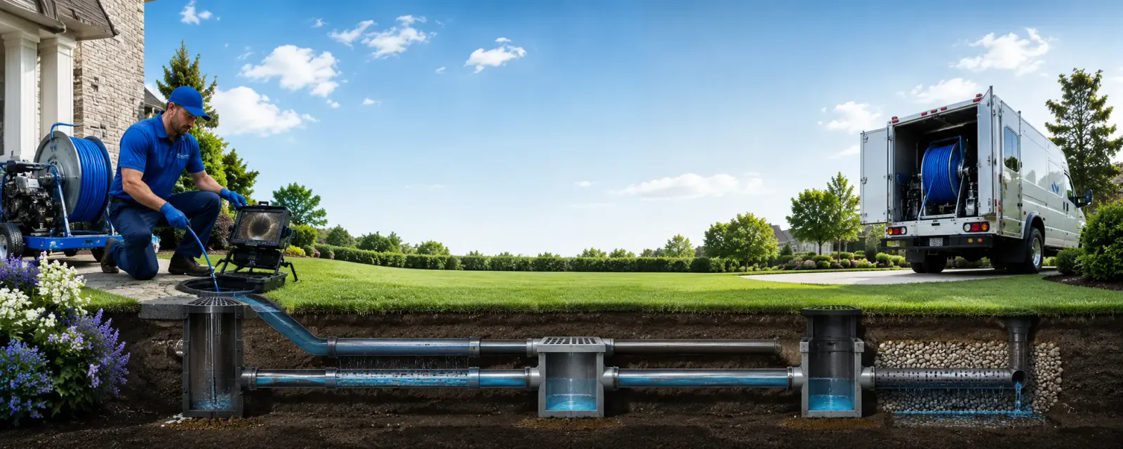 Outdoor drain cleaning information for Amistad, NM